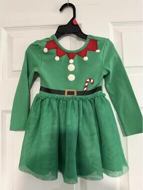 Old Navy Girls' Green Elf Tutu Dress Size 2T